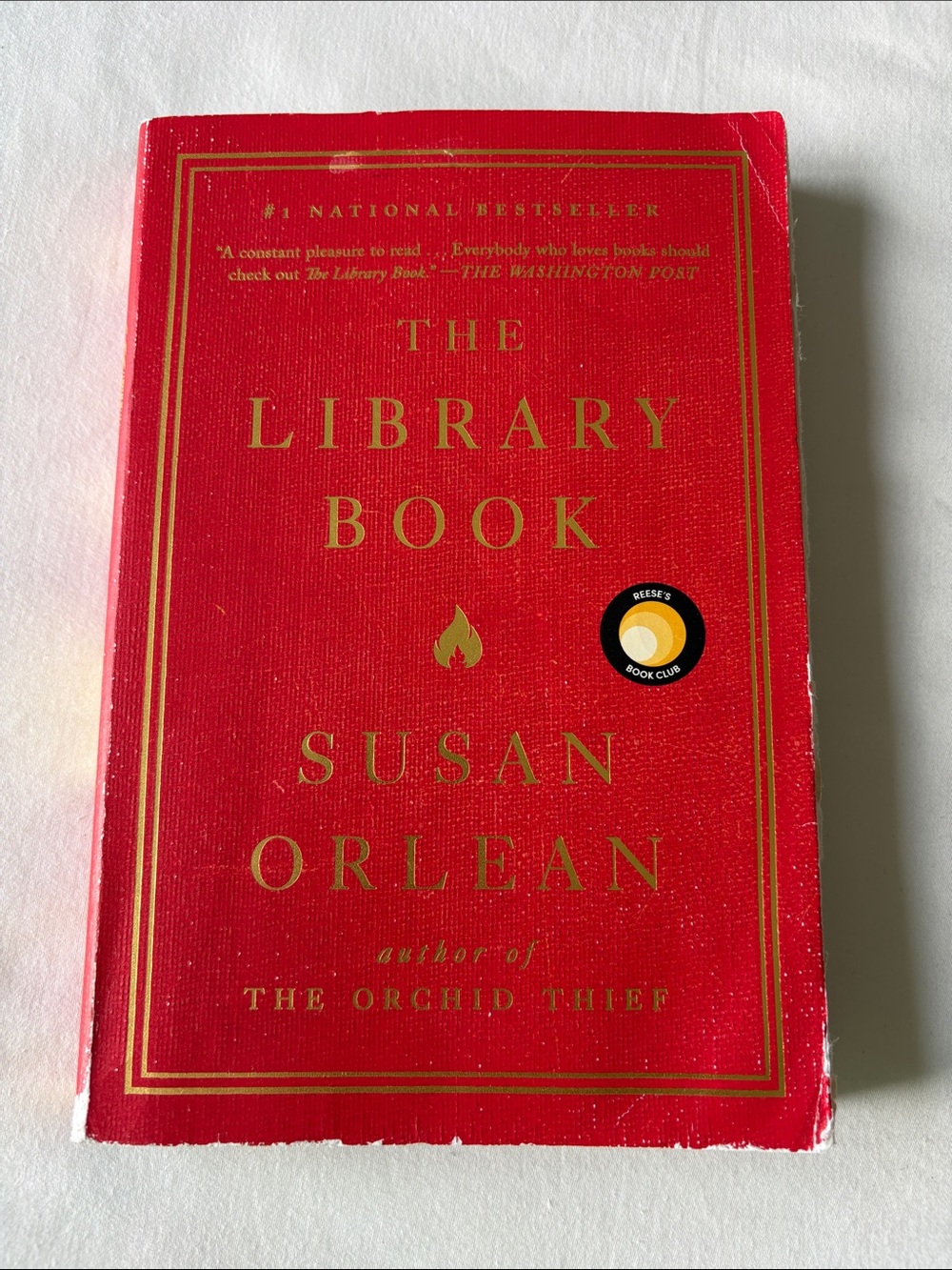 The Library Book by Susan Orlean - Red Hardcover Paperback